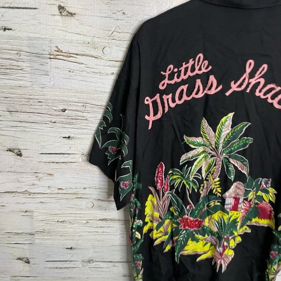 Surya black vintage button down top shirt floral - Picture 11 of 14